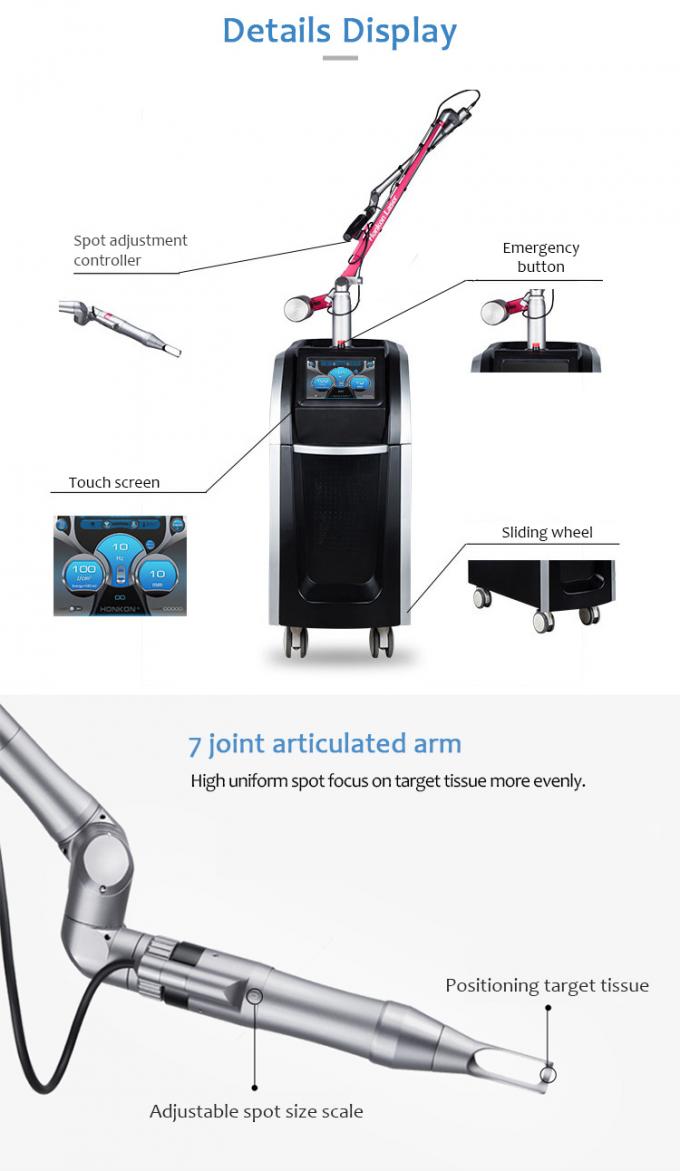 machine 0 de clinique de salon de beauté de rajeunissement de peau de retrait de tatouage de laser de la picoseconde 600mj