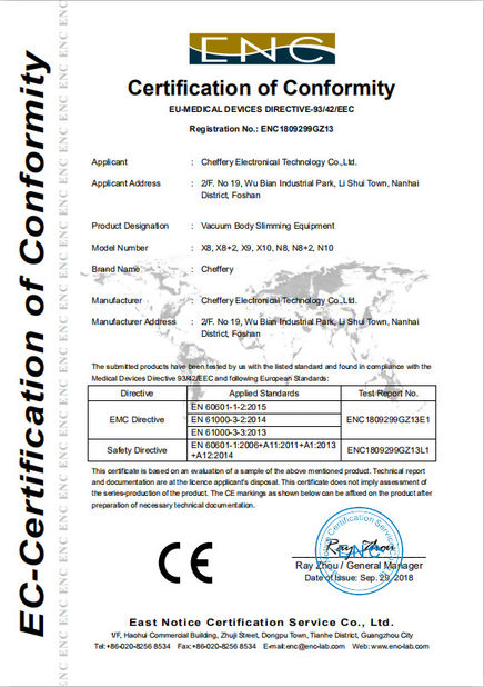 Chine Weifang Evamed Technology Co.,Ltd certifications
