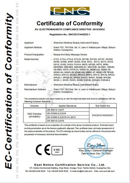Chine Weifang Evamed Technology Co.,Ltd certifications